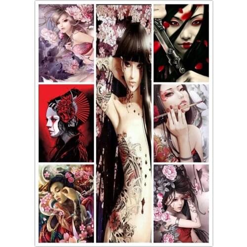 DIY Diamond Embroidery Female Warrior Needlework Diy Diamond Painting Cross Stitch Pasted Painting Geisha Home DecoratioZT