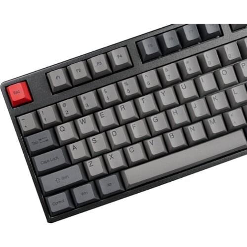 108 Keys Dye-subbed Dolch Keycap Cherry Profile Black Gray PBT Keycap Set for ANSI Layout Cherry MX Mechanical Keyboards