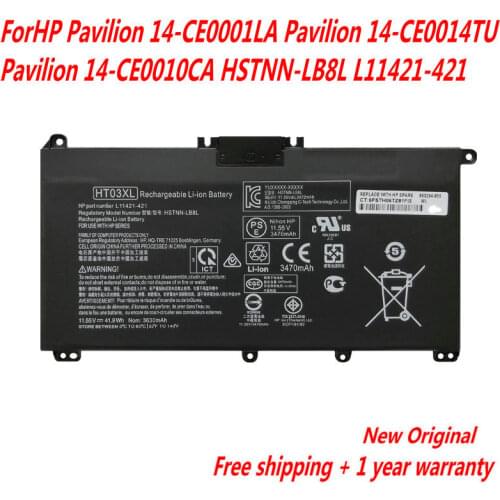 High Quality HT03XL Laptop battery For HP Pavilion 14-CE0001LA Pavilion 14-CE0014TU Pavilion 14-CE0010CA HSTNN-LB8L L11421-421
