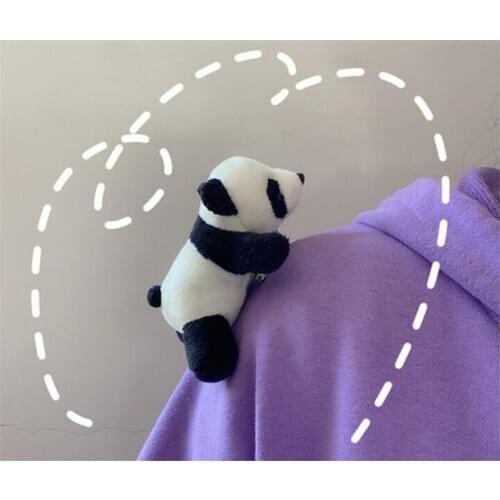 Panda lolita girl Clothes Plush Beautiful PINS BROOCHES Cute Stuffed Animal Bag Charm Accessary B1265