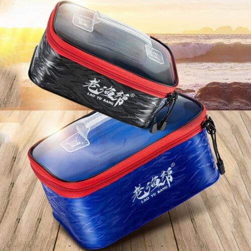 Portable EVA Fishing Tool Box Fishing Accessories Storage Box Multi-Function Fishing Tackle Box Folding Fishing Supplies X662D