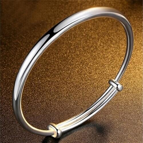 Silver Plated Bangle Royal Bracelet Gifts For Women Classic Jewelry