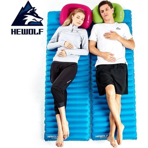 Hewolf Ultralight Outdoor Inflatable Cushion Sleeping Camping Mat Sleeping Pad Mattress for Camping Hiking Backpacking Travel