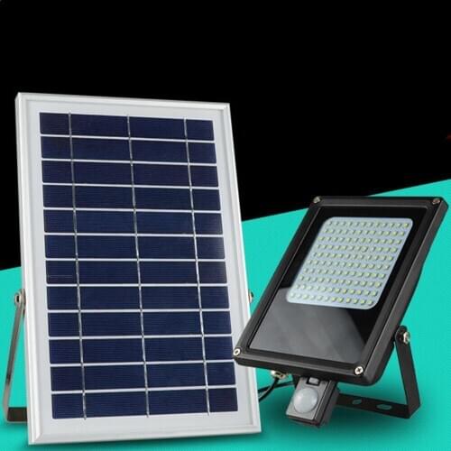 8pcs/lot 6W Outdoor Solar Panel Motion Sensor LED Floodlight High Power Solar Street Light Garden Solar Light Projector Lamp