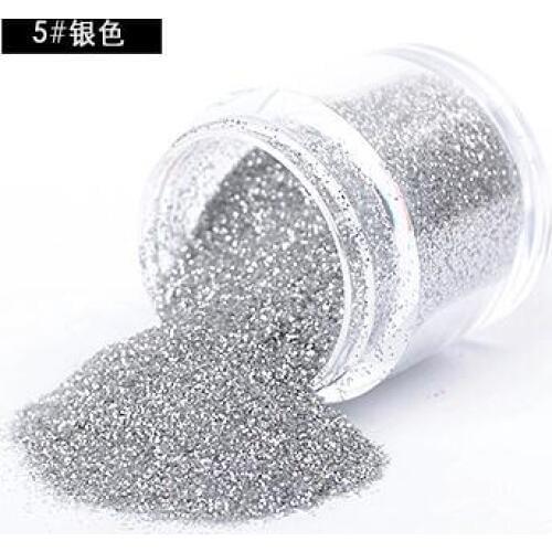 10g/box Silver Holographic Glitter Powder Sprinkle Dust Glitter Root Fairy Dust Pendant Jewelry Hair Art Nail Decoration SPK58