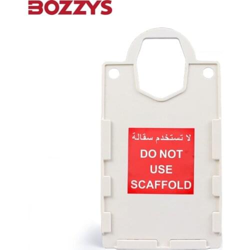 Safety scaffolding tag Round hook with mutifunction Tag Never remove Large fixed assets signs plastic material scaffold tag P37