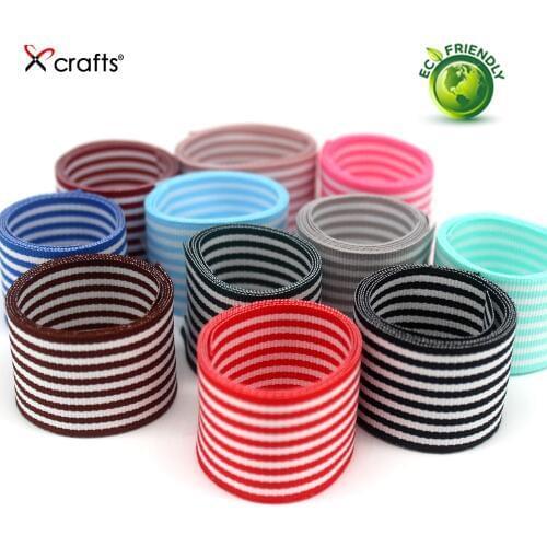 1-1/2" 38MM Grosgrain Ribbon Printed Stripe For DIY Hairbow Crafts Decoration 100yds/roll yws-001