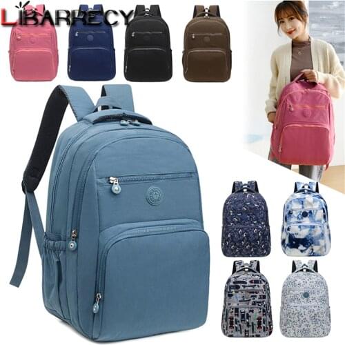 2021 New Waterproof Nylon Women Backpack Large Capacity School Bags for Girls Light Laptop Bag Ladies Casual Travel Backpacks