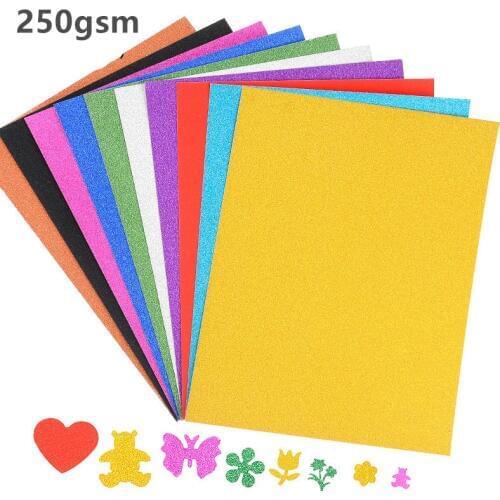 250gsm A4 Card Glitter Paper Childrens Toy Paperboard Without Sticker Flash Powder Cardboard Craft Paper Party Decoration