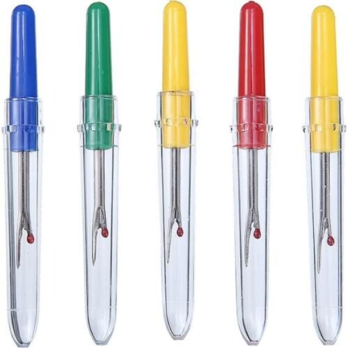 5pcs/set Durable Seam Ripper Thread Sewing Stitch Cutter Unpicker Tool Plastic Craft Unpicker Sewing Tool