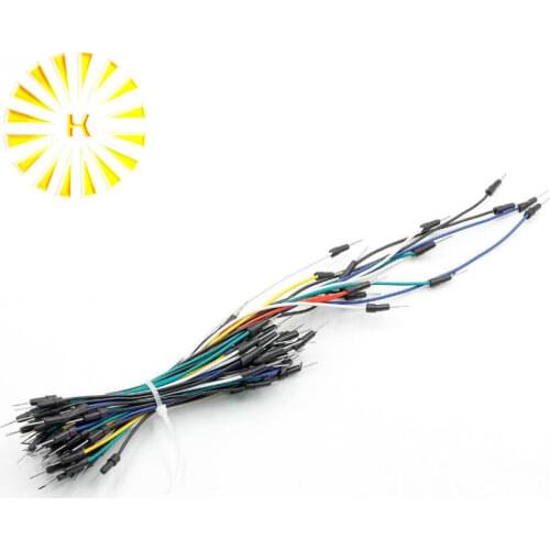 65pcs/Lot New Solderless Flexible Breadboard Jumper wires Cables Bread plate line
