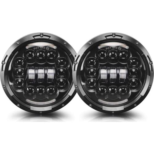 YOUSTAR 60W 7 Inch Round LED Headlight Driving Light Headlamp Compatible With Jeep Wrangler JKU