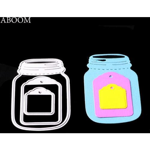 ABOOM New 3PCS/Lot Wishing Bottle Die Cuts Metal Die Cutting Dies For Scrapbooking Embossing Folder Suit Cutting Machine