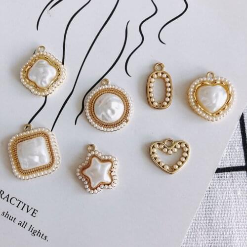 DIY jewelry accessories simple alloy belt pearl pendant jewelry accessories materials