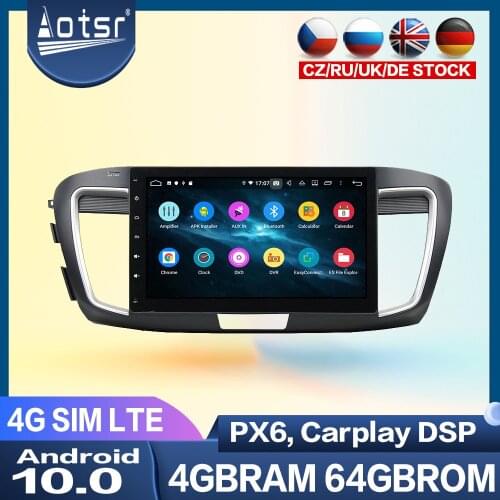 Car Multi-dvd For Honda Accord 9 2013-2019 Android Audio Radio Tape Recorder Car GPS Navigation PX6 Stereo Head Unit Carplay DSP