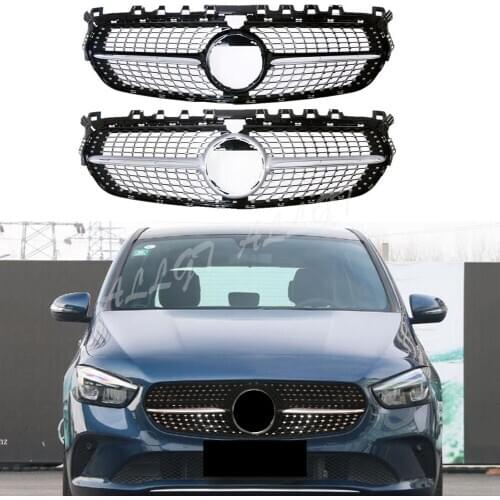 Car Front Racing Bumper Mesh Grill Bar Vent Upper Cover For Mercedes-Benz B-Class W247 2019 2020 General