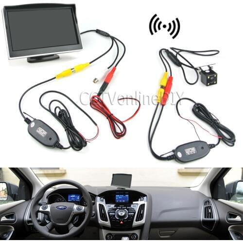 ANSHILONG Wireless Car Rear view Backup System Waterproof Reversing Camera + 5" TFT LCD Monitor