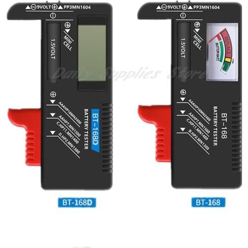 BT-168 batteries Universal Button Cell Battery Colour Coded Meter Indicate Volt Tester Checker BT168 Power AA/AAA/C/D/9V/1.5V