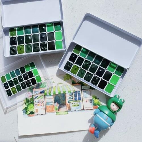 Daniel Smith art supplies green series watercolor paint dispensing MG HB acuarelas0.5ml