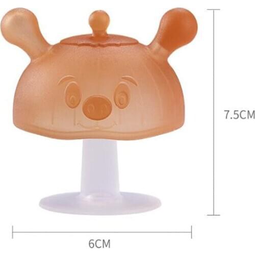 Baby Silicone Teethers Newborn Cartoon Small Mushroom Teething Toy