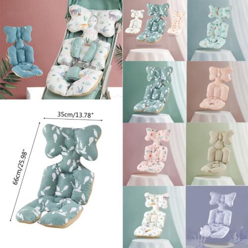 Baby Pushchair Seat Liner Universal Stroller Cotton Pad Warm Mat Sleeping Mattress Head Support Pillow Infant Pram High C5AF