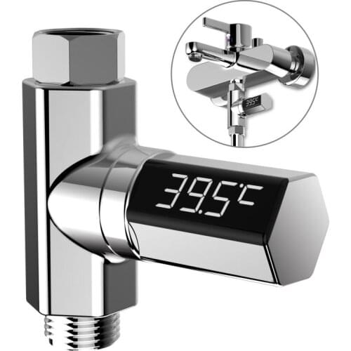 Home Water Shower Thermometer Flow Monitor Led Display Water Temperature Monitor Baby Bath Led Display Shower Thermometer