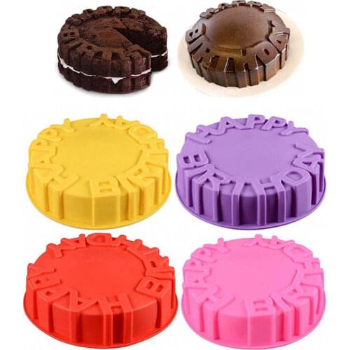 Round Silicone Cake Baking Mold Handmade Dessert DIY Birthday Decoration Tool Kitchen Microwave Pastry Chocolate Making Bakeware
