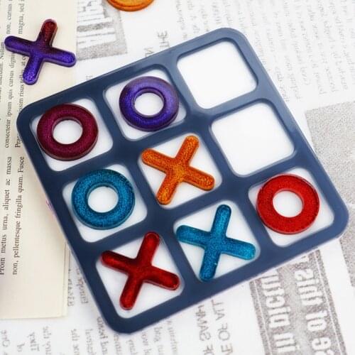 XO Chessboard Mold DIY Craft Jewelry Accessories Silicone Chessboard Pendant Crystal Drop Mold Making Mould Craft Party