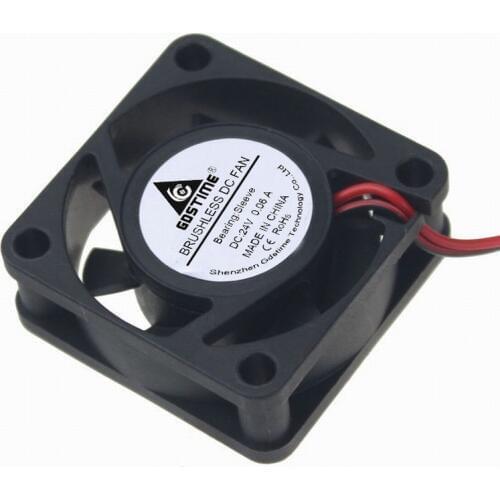 Gdstime 2 Pcs 4015 DC 24V 40mm x 15mm Small Brushless Cooling Fan 4cm 2Pin PC Computer Case Cooler 40x40x15mm