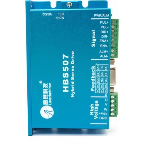 HBS507 Hybrid servo drive NEMA 23 3 phase closed loop motor 50VDC input step driver
