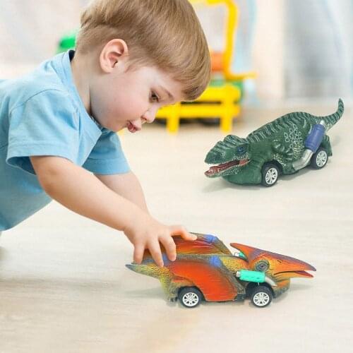 6 Styles Pull Back Dinosaur Cars Toys Cute Animal Model Car Vehicles Games Collectible Birthday Gifts Kids Toys Boys