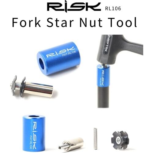 RISK Bicycle Front Fork Headset Installing Star Nut Mounting Sleeve Setting Kit Installation Tool for Mountain Road Bike Parts