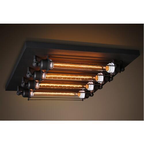 Creative Vintage Industrial Black Iron LED Ceiling Lights For Home Coffee Bar Restaurant Kitchen ceiling Lamp Lighting Fixture