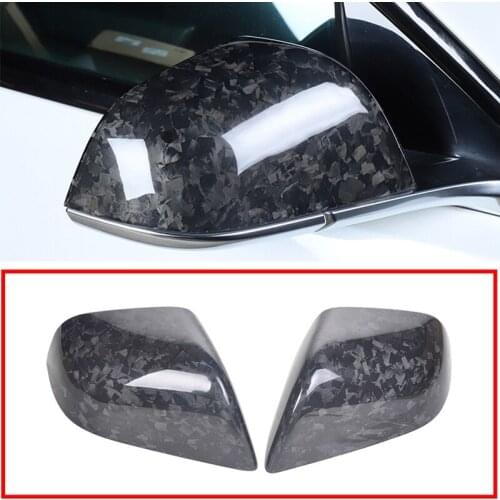 Door Rearview Mirror Cover Cap for Tesla Model3 2017-2021 Side Mirror Cover Carbon Fiber