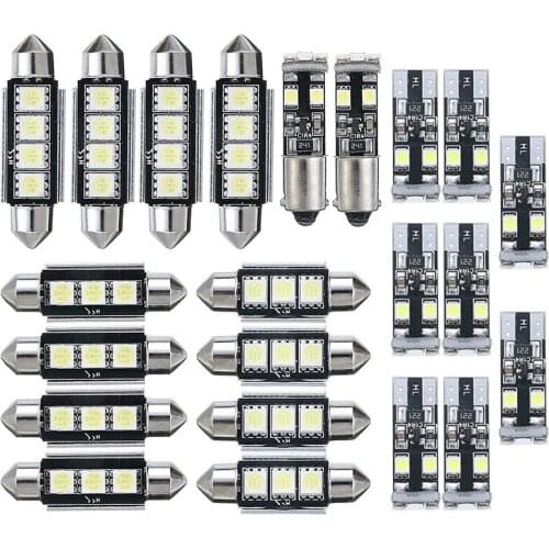 Mayitr 22pcs Car Reading Dome Tail Number Plate Light Set XENON White 6000K LED Interior Light Upgrade Kit For BMW E46 3 Series