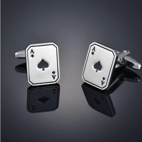 Fashionable and versatile playing card a exquisite French CUFFLINKS NEW Cufflinks sleeve studs