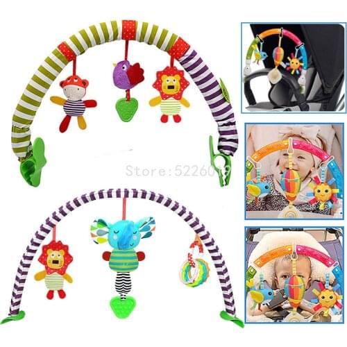 0-12 Months Baby Musical Mobile Toys For Bed/Crib/Stroller Plush Baby Rattles Toys For Baby Toys Newborn Educational Rattles Toy