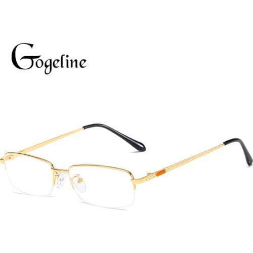 2019 Anti Blue Light Eyeglasses Light Half Frame Glasses Anti Blue Ray Glasses Optical Eye Spectacle UV Metal Frame Eyewear