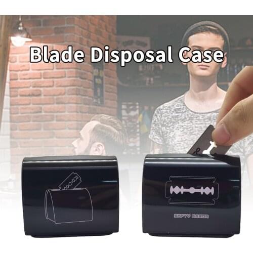 Barber Blade Disposal Case Safe Storage Stainless Steel Disposable Shaving Blade Cutter Storage Box Household Safe Guard