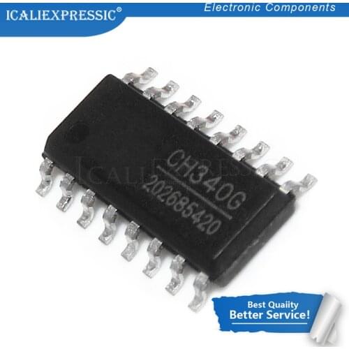 5PCS CH340G SOP16 340G SOP-16 CH340 SOP Original IC R3 Board Free USB Cable Serial Chip