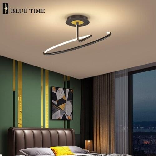 Simple Indoor Led Chandelier Light Modern Chandelier Lamp For Living Room Bedroom Dining Room Ceiling Chandelier Lamp Black&Gold