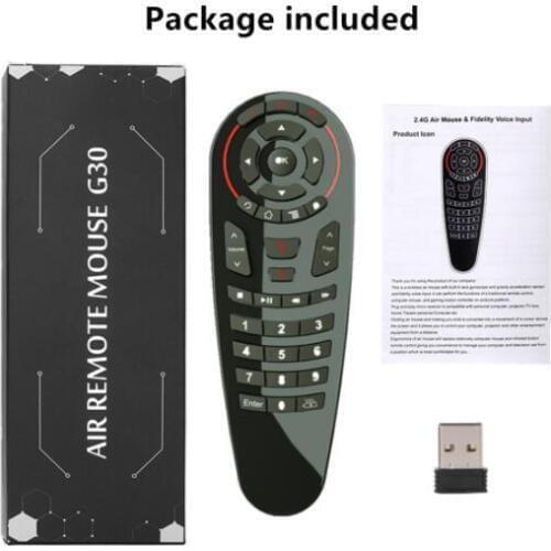G30/g20 20pcs Remote control 2.4G Wireless Voice Air Mouse 33 keys IR learning Gyro Sensing Smart remote for Game android tv box