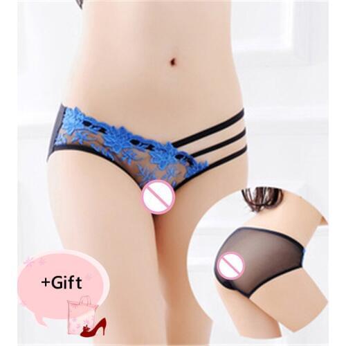 Sexy Panties lace Printing transparent G-String underwear temptation Erotic Panties Underwear For Women Sexy Thong Couple Pantie