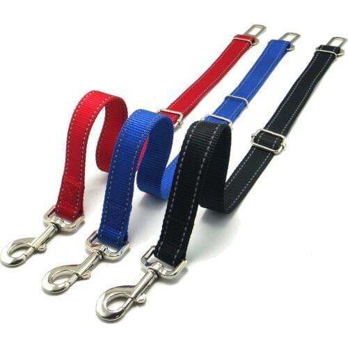 Seat Belts, 2 Pce Reflectiive Adjustable Pet Dog Cat Car Seat Belt Safety Leads Vehicle Seatbelt Harness - Heavy Duty -Universal