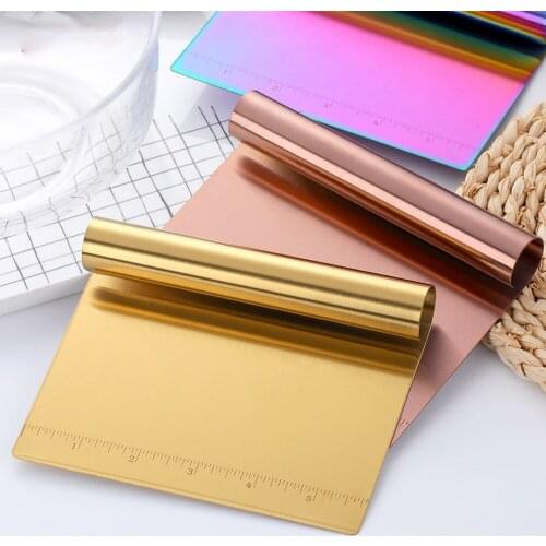 Stainless steel scraper with scale baking tool dough cutter scraper baking tools for cakes