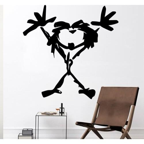 Modern Linear Girl Wall Sticker Pvc Removable Kids Room Nature Decor Wall Decoration Murals