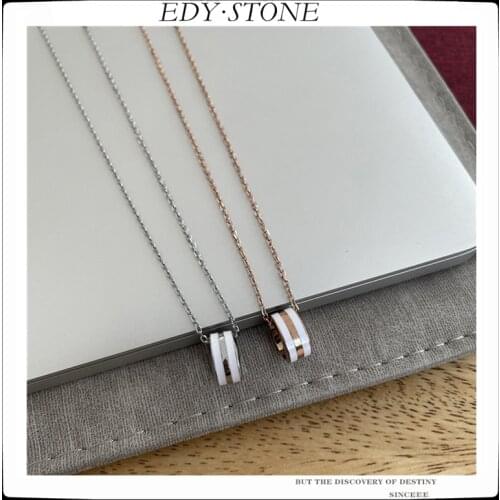 EDY New Fashion Titanium Steel Couple Silver Rose Gold Wild Punk Original Dw Necklace Clavicle Chain Female Necklace Jewelry