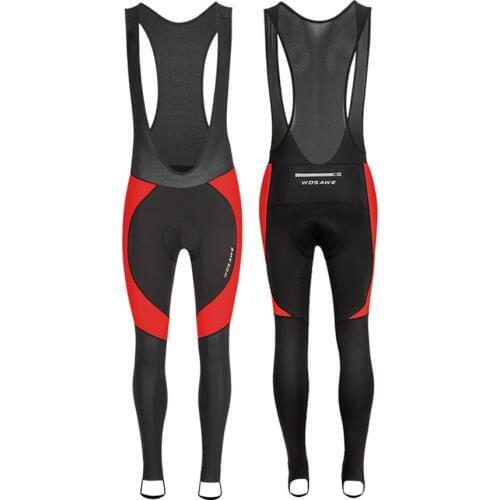 Bike Cycling Trousers Breathable Moisture Wicking Pants Winter Thermal Cycling Clothing with Rear Reflective Zippered Pocket