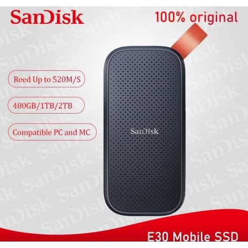 SanDisk-disco duro externo ssd, dispositivo portátil de 1tb, 480GB, Tipo portátil C, HD, 2T, para ordenador portátil