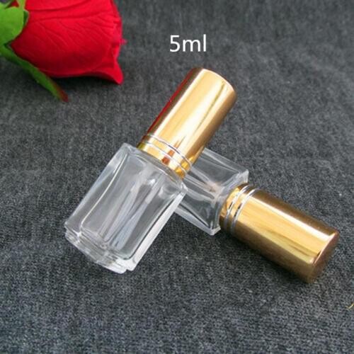 High-grade 5ml transparent square glass perfume bottle fine mist spray empty cosmetics bottle F20171588